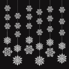32Pcs Snowflake Ornament Christmas Hanging Christmas Tree Decorations