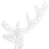 Acrylic Reindeer Christmas Decoration 140 LEDs 4 ft Warm White
